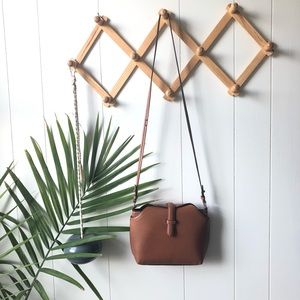 Zara Small Tan Shoulder Bag